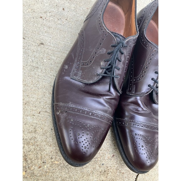 Allen Edmonds Sanford Burgundy Cap-Toe  Derby size 12 B Mens Dress Shoes Cherry main image 10